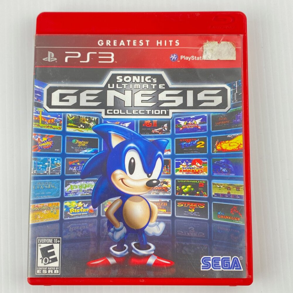 Sonic Ultimate Genesis Collection PS3 Game 2009 Case Booklet Disc Rated 10+